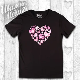 Прикольные футболки: Сердце бриллиантовое розовое